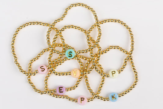 Gold Initial A - G Bracelet