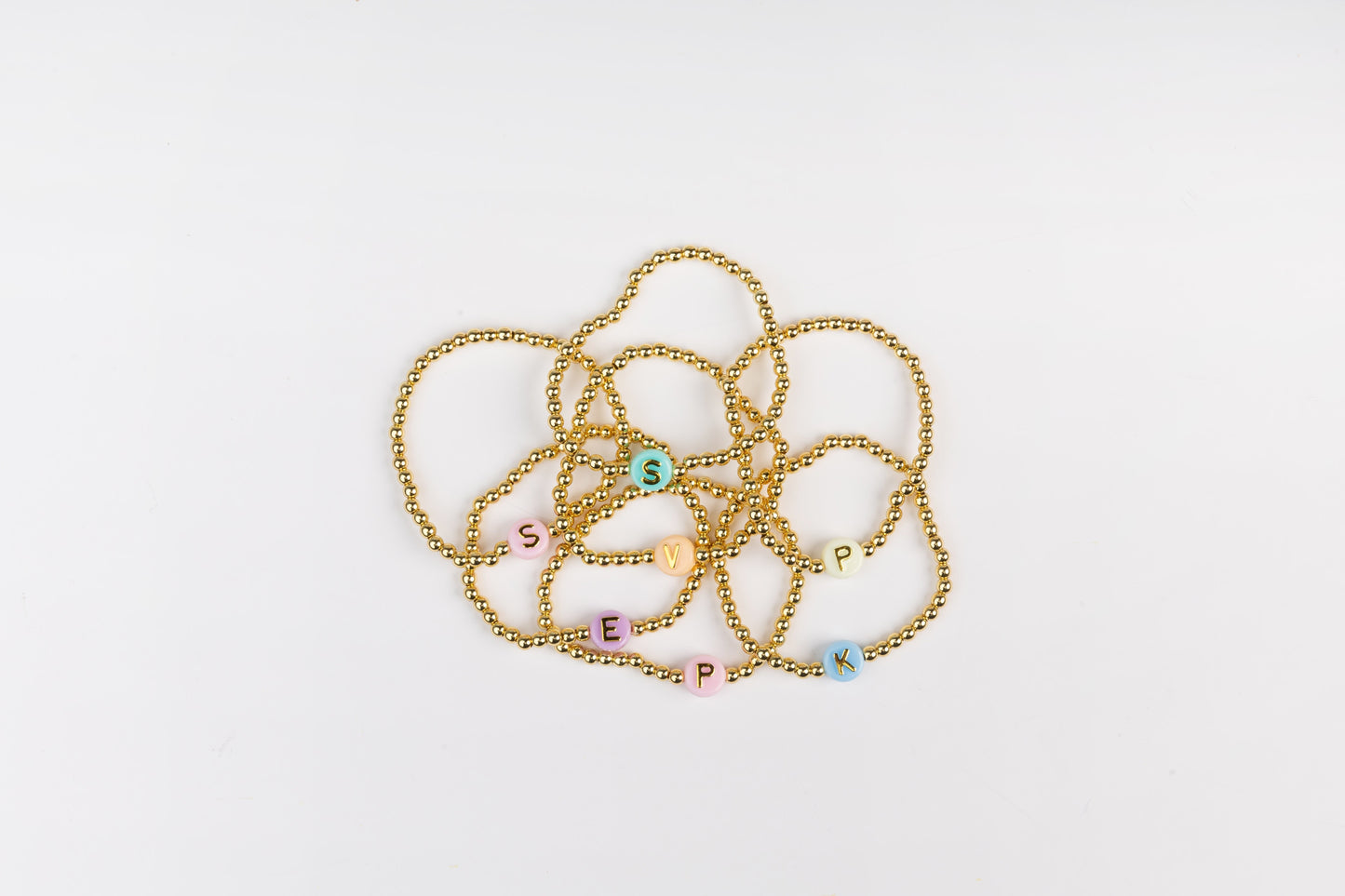 Gold Initial O - U Bracelet