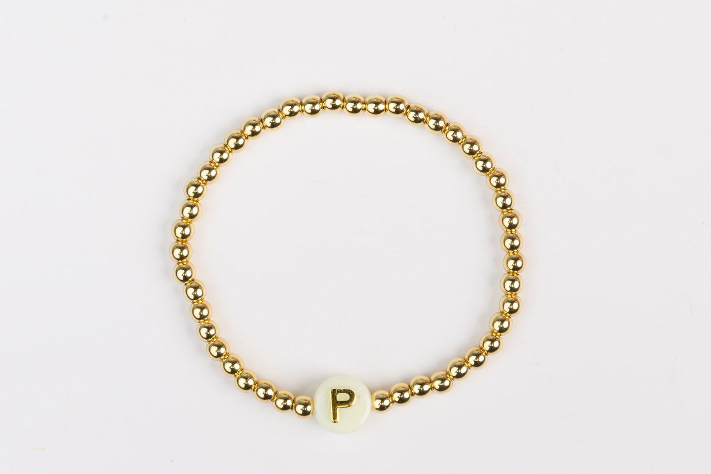 Gold Initial O - U Bracelet