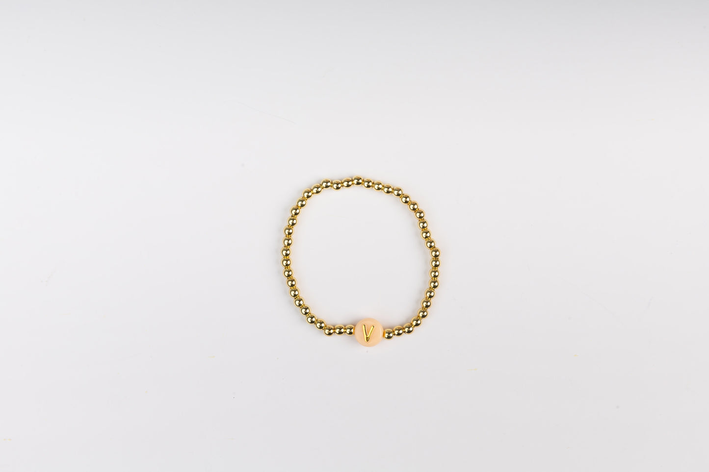Gold Initial V - Z Bracelet