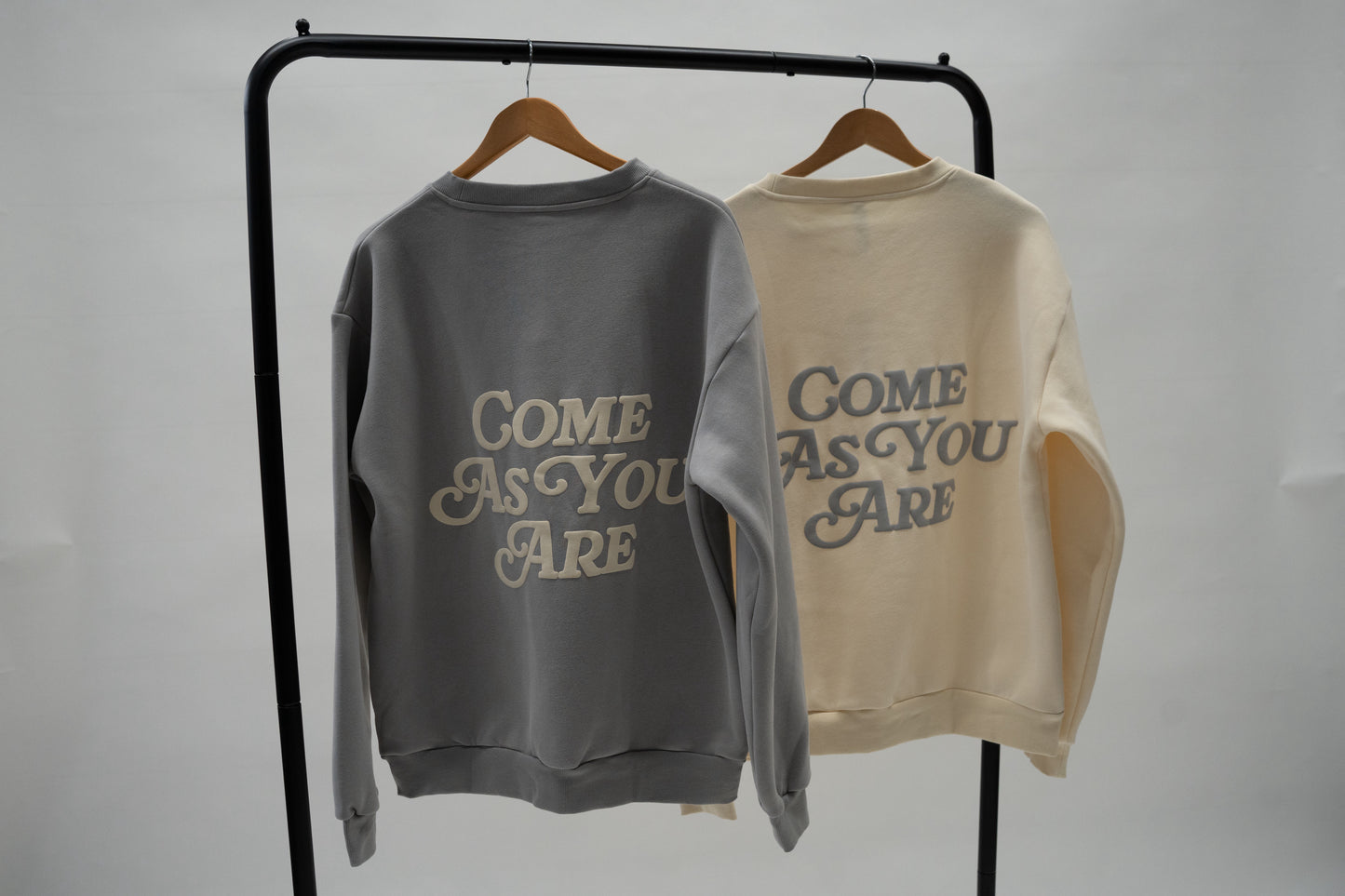 Come As You Are Puff Print Crewneck Sweatshirt