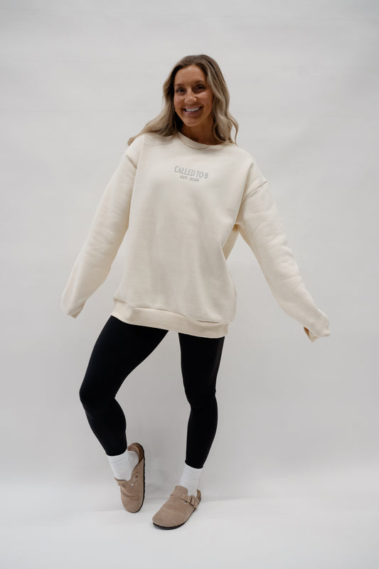 Come As You Are Puff Print Crewneck Sweatshirt